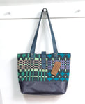 Leather & Welsh Wool Tote - Dusk