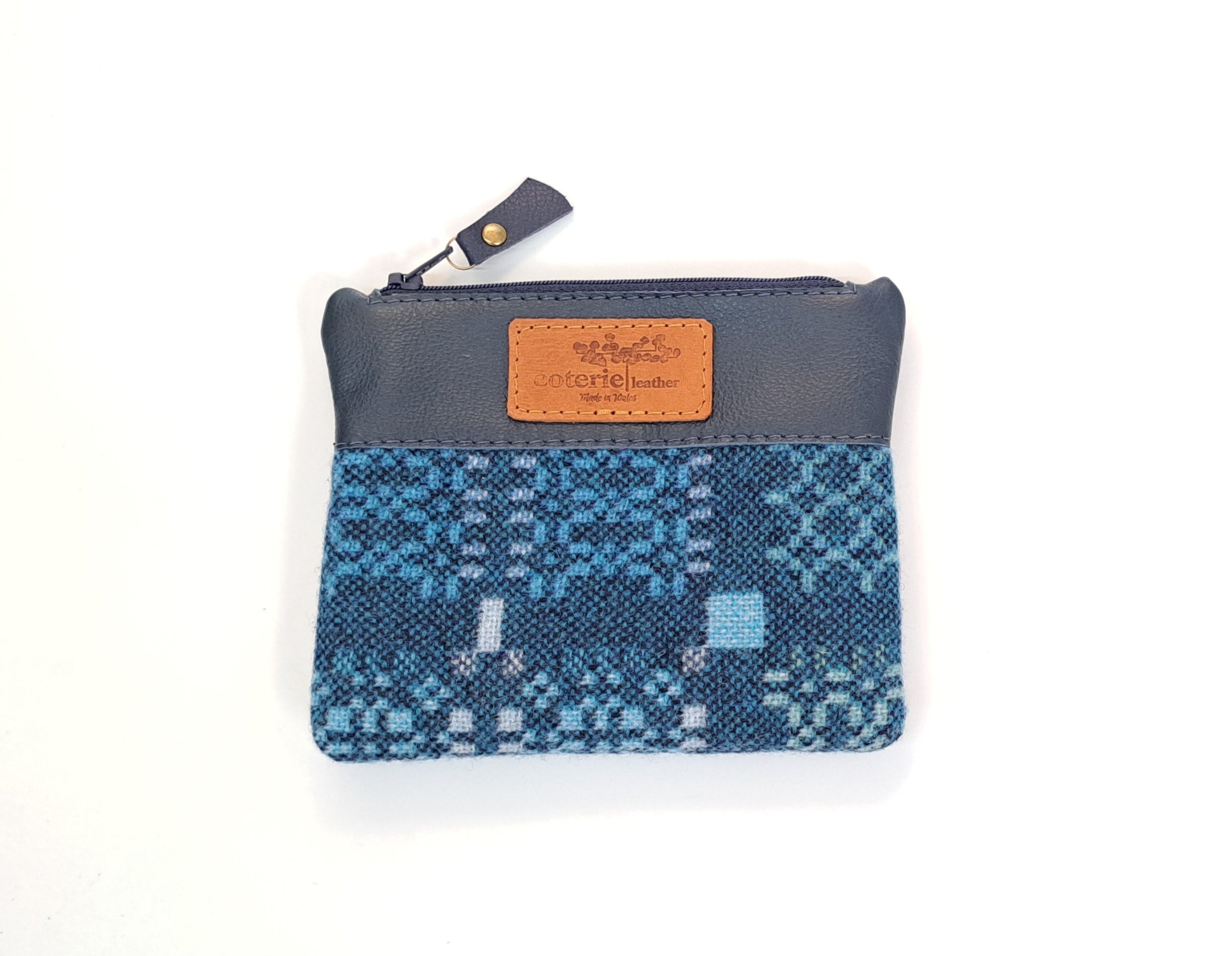 Leather & Welsh Wool Purse - Various colourways