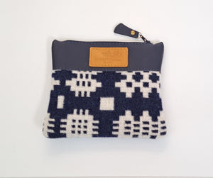 Leather & Welsh Wool Purse - Various colourways