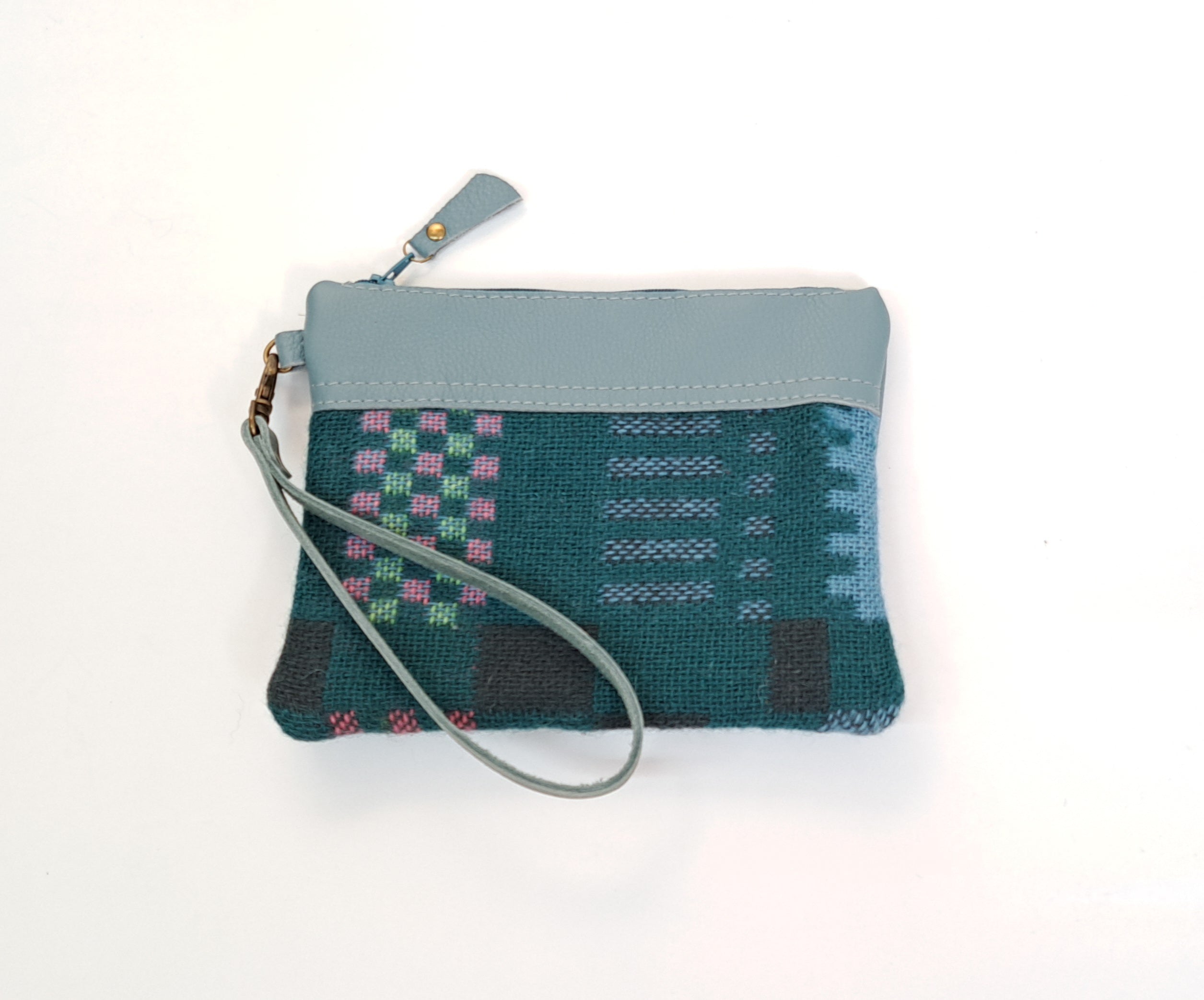 Leather & Welsh Wool Purse - Various colourways