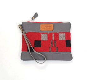 Leather & Welsh Wool Purse - Various colourways