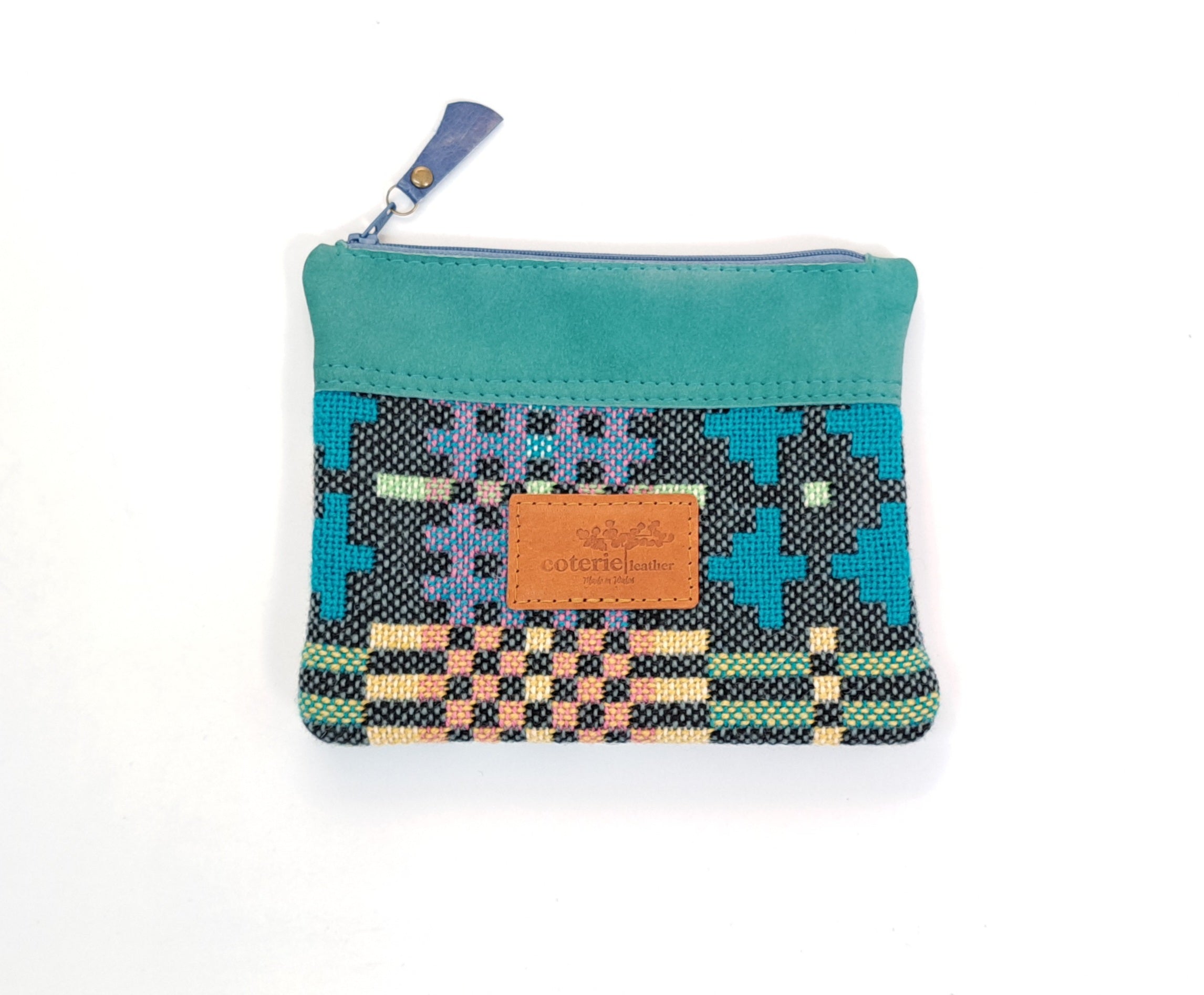 Leather & Welsh Wool Purse - Various colourways