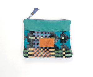 Leather & Welsh Wool Purse - Various colourways