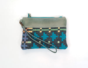 Leather & Welsh Wool Purse - Various colourways