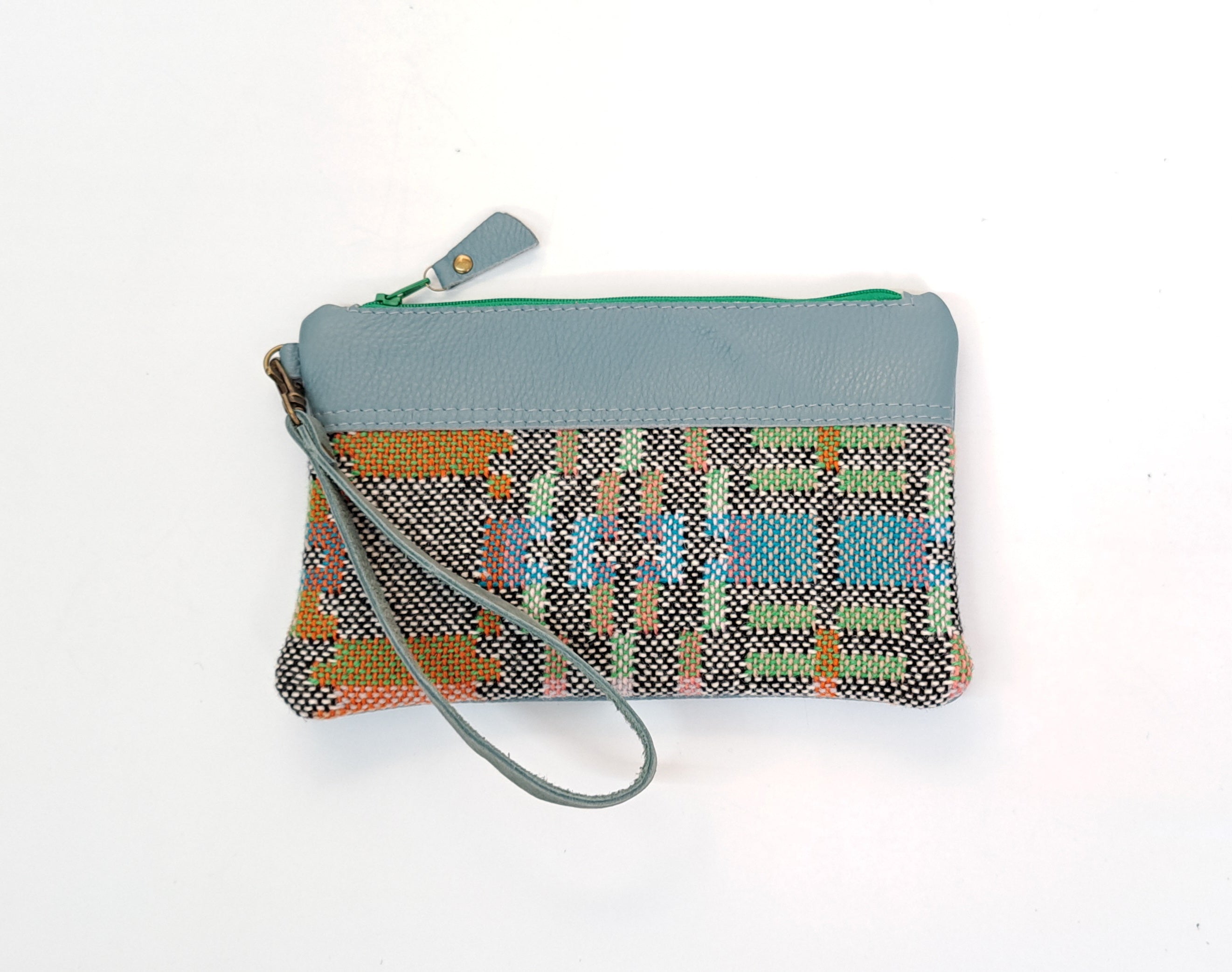 Leather & Welsh Wool Purse - Various colourways