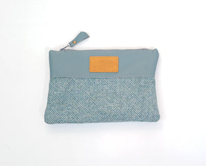 Leather & Welsh Wool Purse - Various colourways