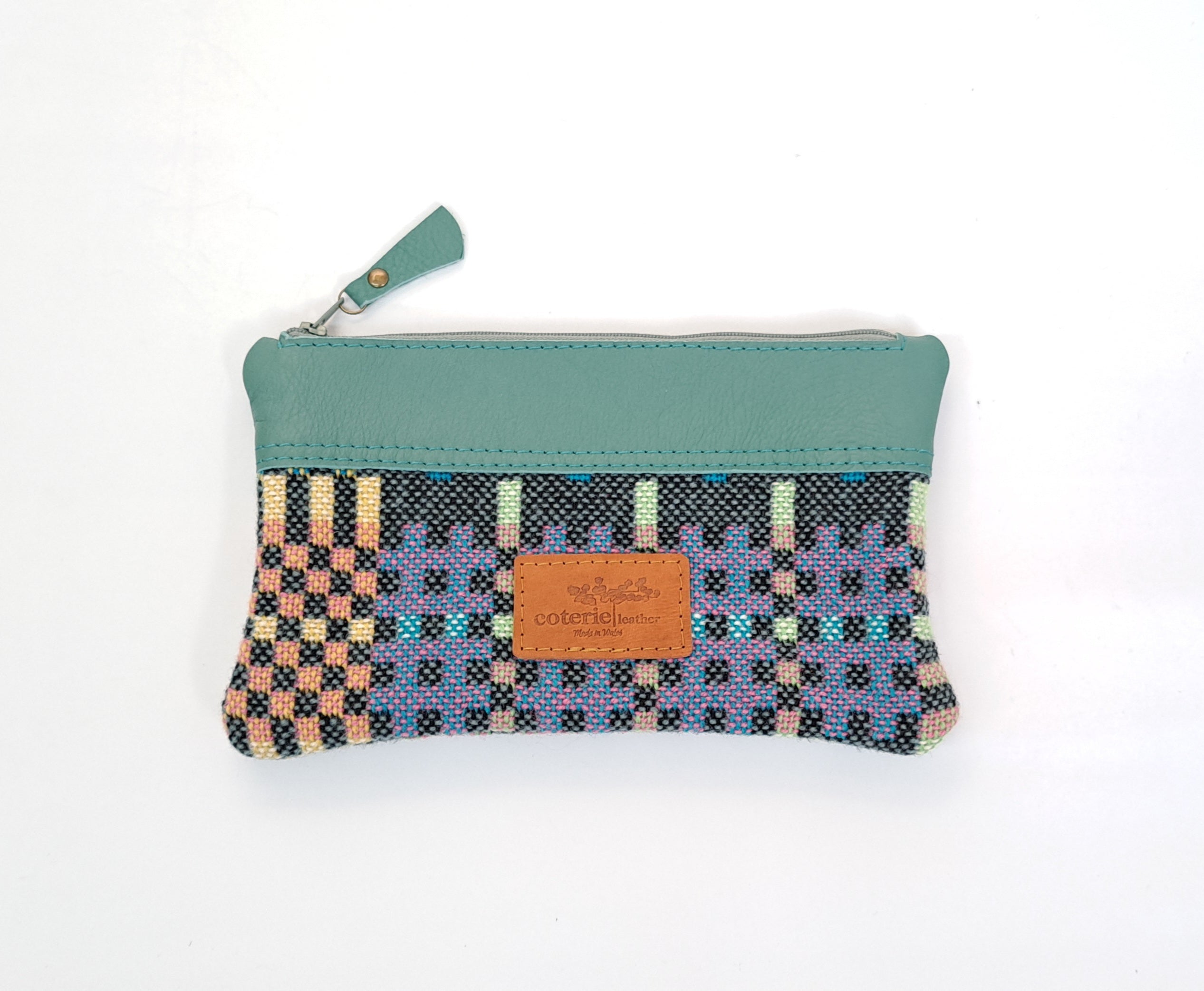 Leather & Welsh Wool Purse - Various colourways