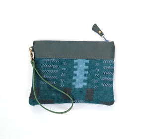 Leather & Welsh Wool Purse - Various colourways