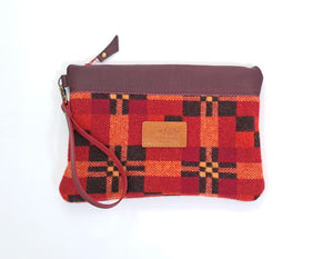 Leather & Welsh Wool Purse - Various colourways