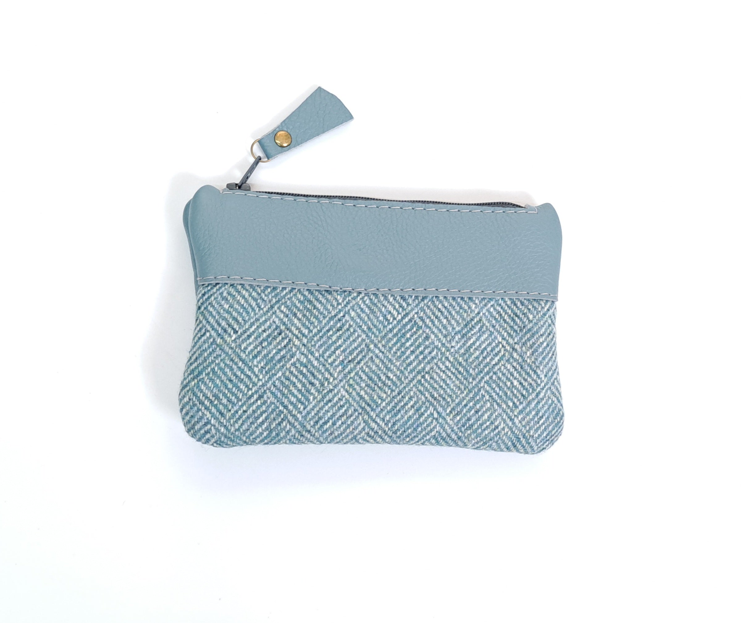 Leather & Welsh Wool Purse - Various colourways