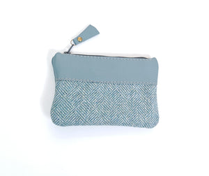 Leather & Welsh Wool Purse - Various colourways