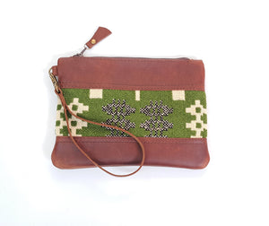 Leather & Welsh Wool Purse - Hydref