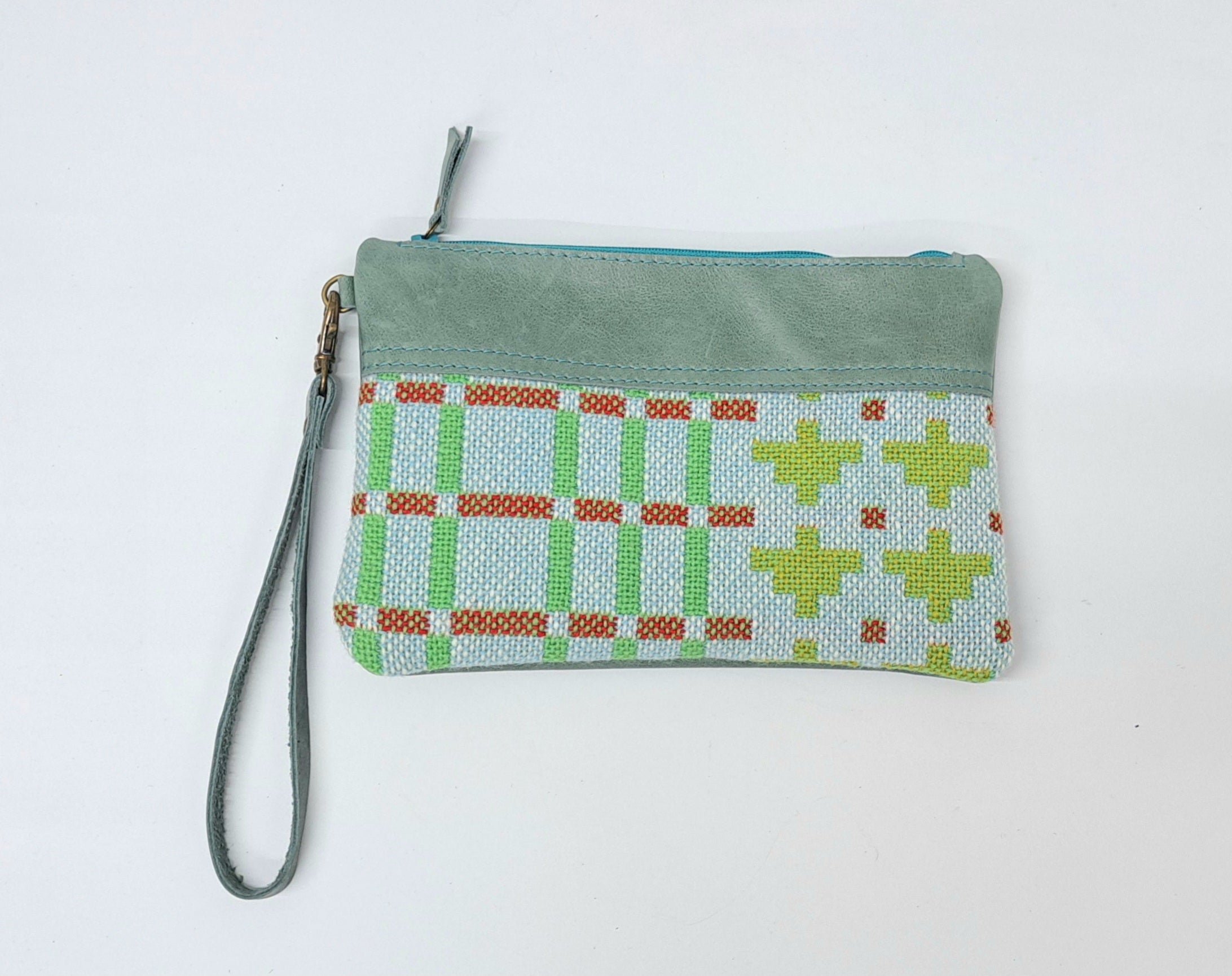 Leather & Welsh Wool Purse - Dwr