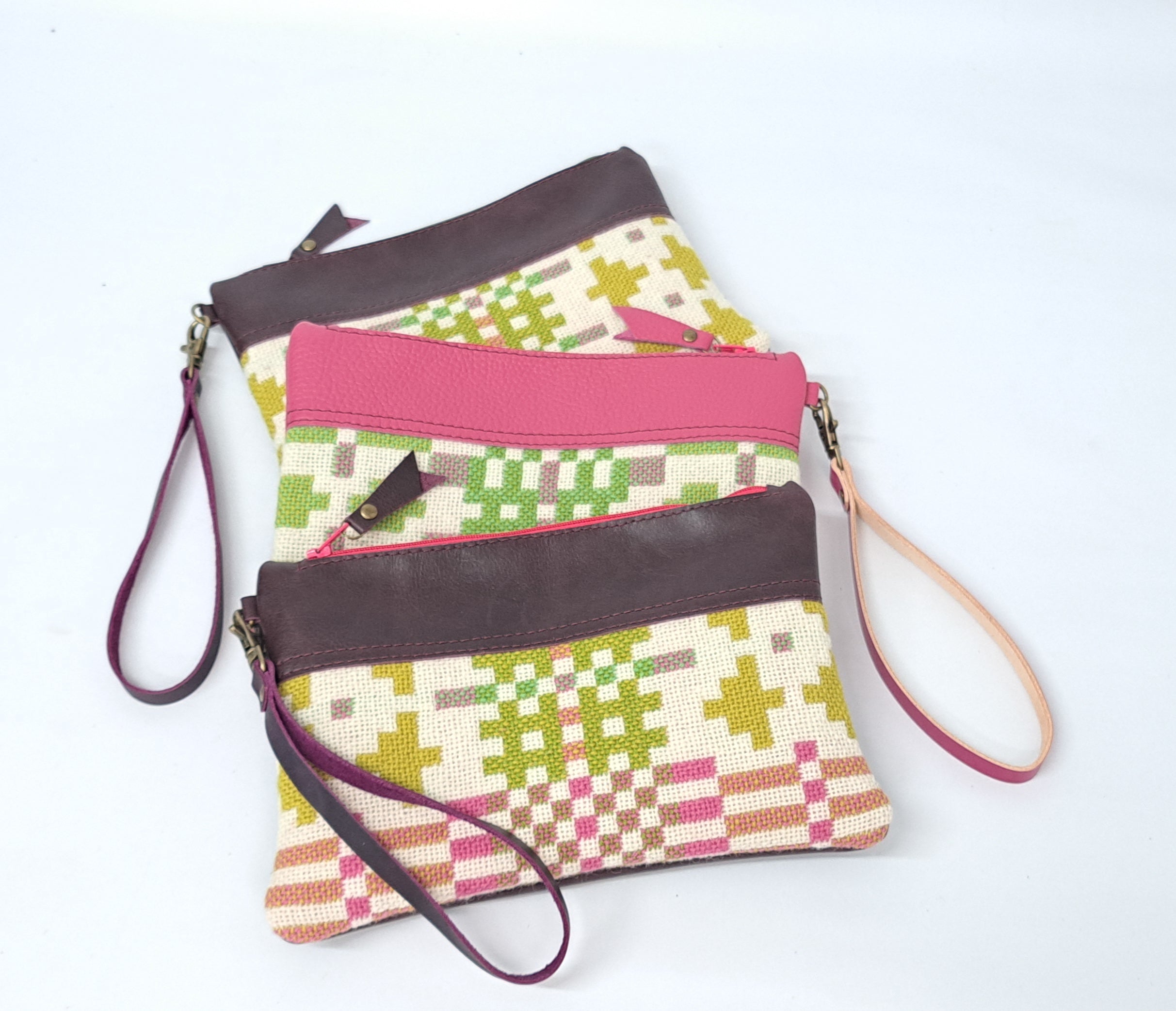 Leather & Welsh Wool Purse - Gwanwyn