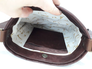 Leather Messenger Bag - Boxing Hares - Coterie Leather Bags