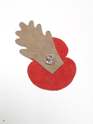 Remembrance Day Leather Poppy - Coterie Leather Bags
