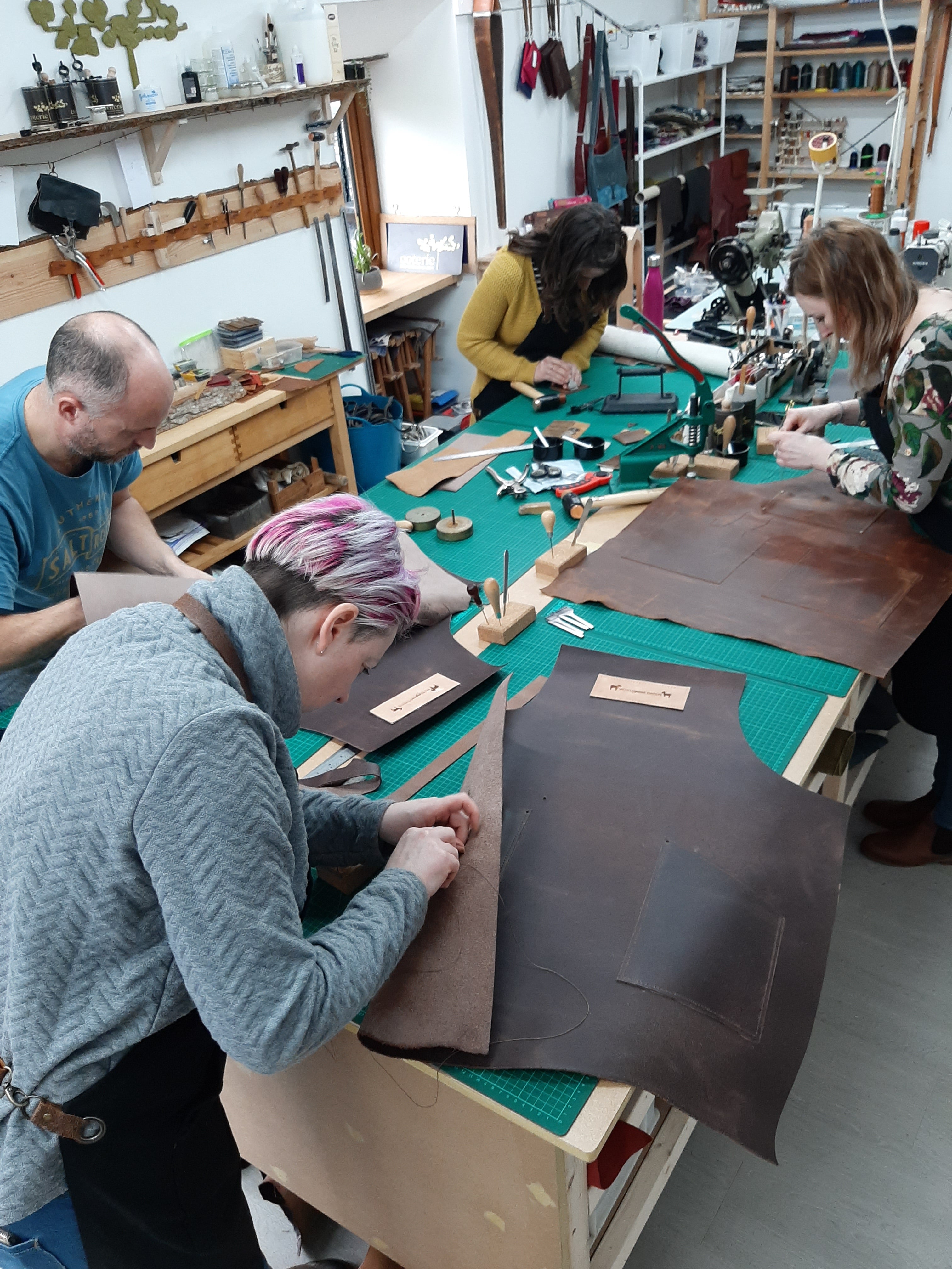 Leather Apron Workshop - learn to hand stitch leather