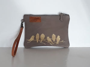 Branching Out Leather Purse - Velvet Grey - Coterie Leather Bags