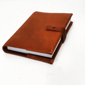 Leather bound A5 Journal - Coterie Leather Bags